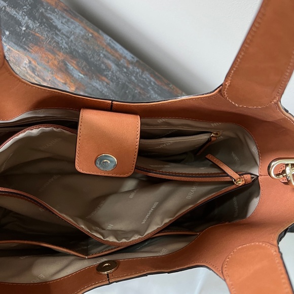 Brahmin Purse- Small Carla Tan Nelani. Excellent condition with papers and bag - Picture 13 of 13